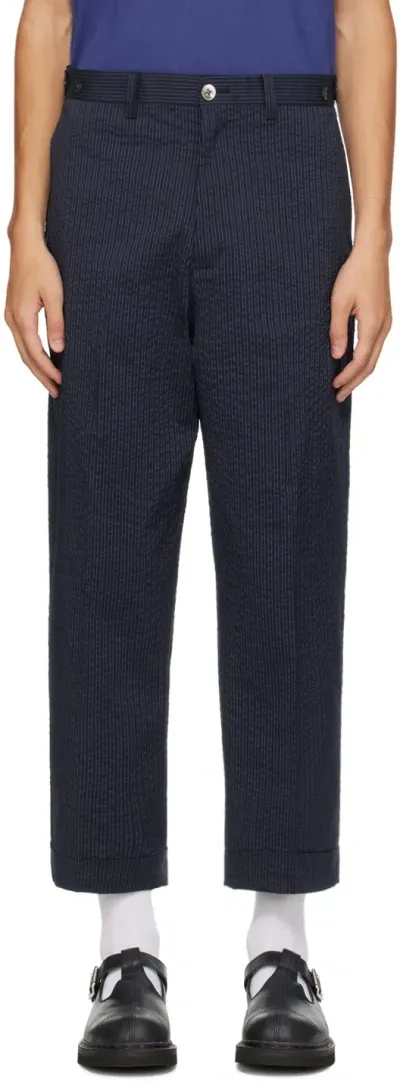 Beams Navy Ivy Trousers In Navy St79