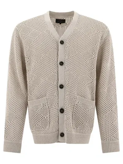 Beams Argyle Mesh Knitwear In Beige