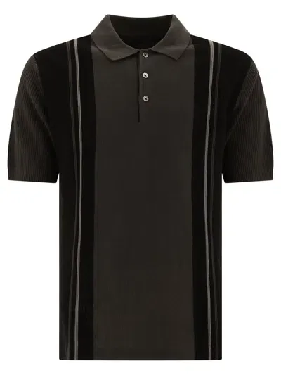 Beams Plus Knit Polo Shirt In Black