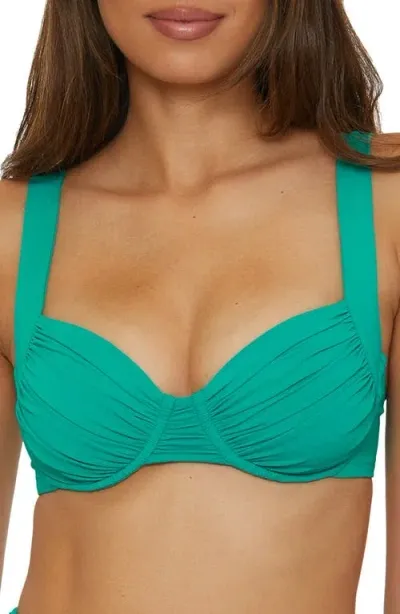 Becca Color Code Underwire Bikini Top In Peacock