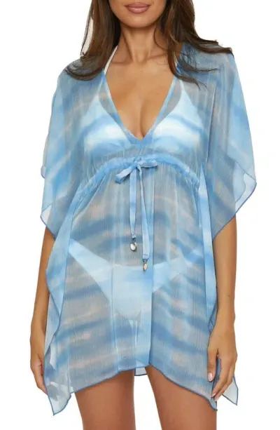 Becca Washed Away Chiffon Cover-up Tunic In Ice Blue