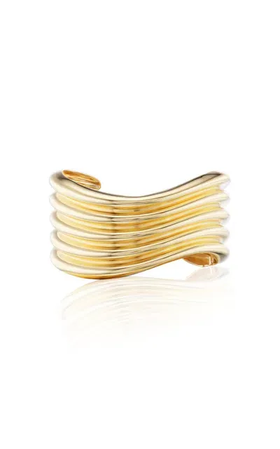 Beck Jewels 18k Yellow Gold La Ola Five Tiered Wave Cuff