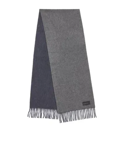 Begg X Co Cashmere Reversible Scarf In Blue