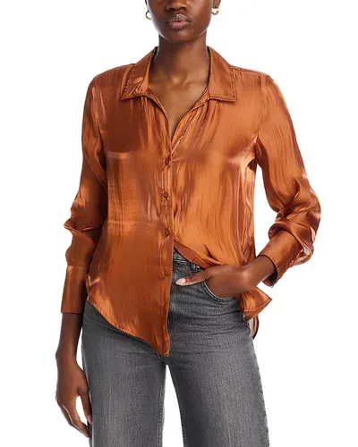 Bella Dahl Button Front Shirt In Ember Glow