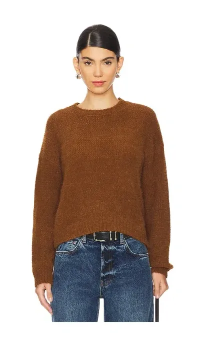 Bella Dahl Drop Shoulder Sweater In Bronzed Maple