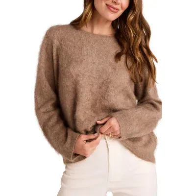 Bella Dahl Luxe Cashmere Crewneck Sweater In Soft Fawn