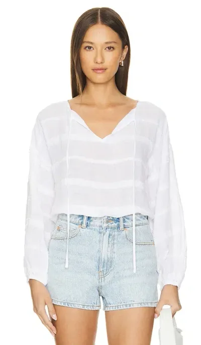 Bella Dahl Tie Up Pullover Top In White