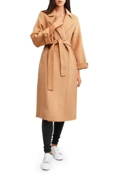 Belle & Bloom Stay Wild Oversized Wool Coat In Camel