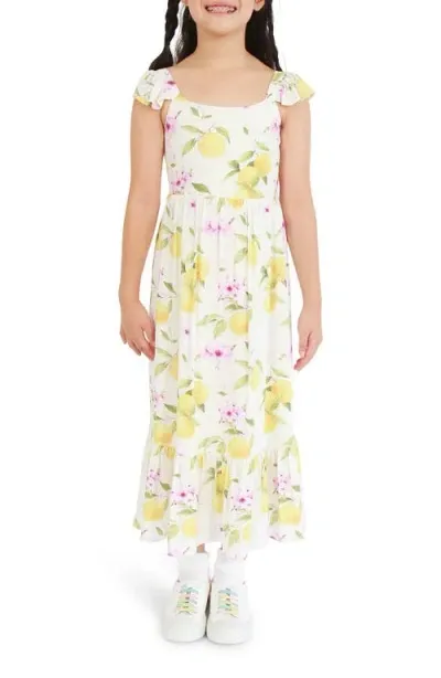 Belle & Bloom Kids' Sunset Sakura Maxi Dress In Multi