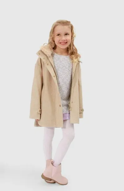 Belle & Bloom Kids'  When I Grow Up Detachable Hooded Coat In Pale Oat