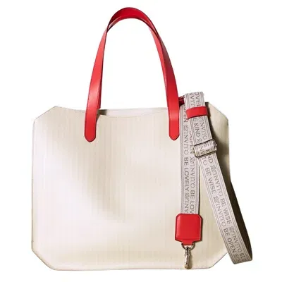 Bell'invito Ivory Tote In Red