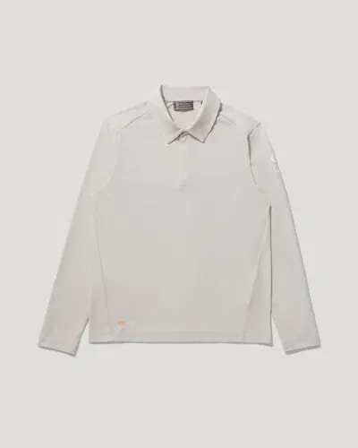 Belstaff Challenger Long Sleeve Polo In Harbour Grey