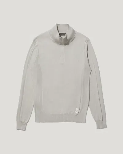 Belstaff Challenger Quarter Zip Knit In Harbour Grey