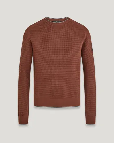 Belstaff Cole Crewneck Jumper In Deep Copper