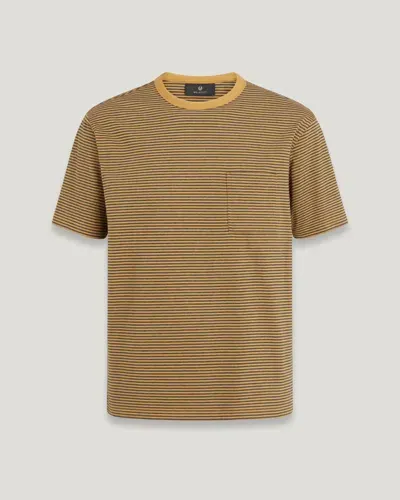 Belstaff Drum T-shirt In Glaze Yellow / Charcoal Heather