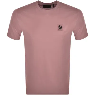 Belstaff Featherweight Logo T Shirt Pink