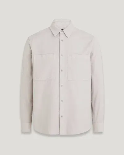 Belstaff Foundry Garment-dyed Cotton-corduroy Shirt In Chrome Grey