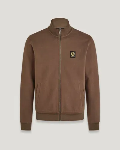 Belstaff Full Zip Sweatshirt In Brown