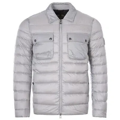 Pre-owned Belstaff Herren Bomber 102906 White Jacke In Grau