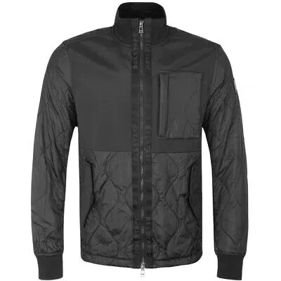 Pre-owned Belstaff Herren Bomber 104092 Black Jacke In Schwarz