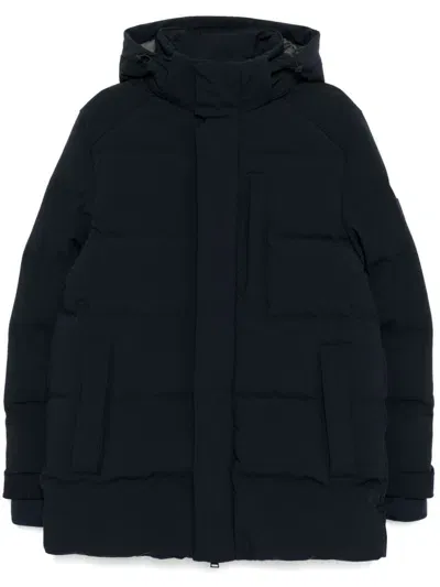 Belstaff Hooded Padded Jacket In Blue