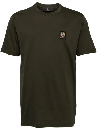 Belstaff Logo-patch Cotton T-shirt In Green