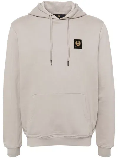 Belstaff Logo-patched Hoodie In Neutrals