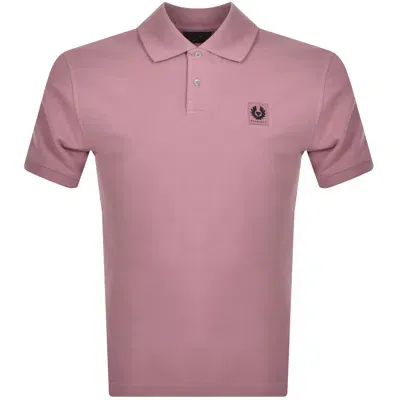 Belstaff Logo Polo T Shirt Pink