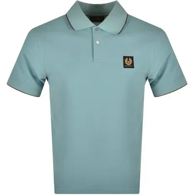 Belstaff Logo Short Sleeve Polo T Shirt Blue