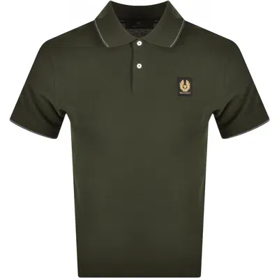 Belstaff Logo Short Sleeve Polo T Shirt Green