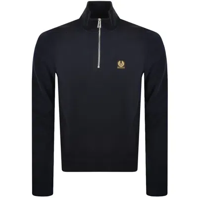 Belstaff Quarter Zip Sweatshirt Navy