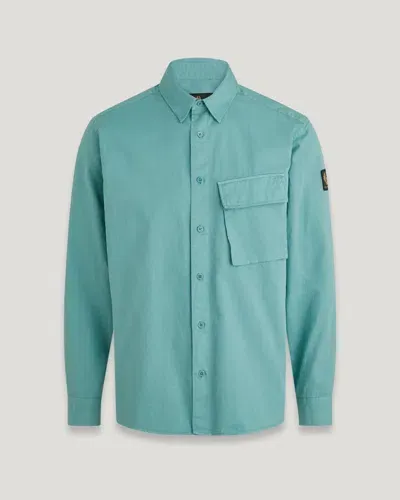 Belstaff Scale Shirt In Oil Blue