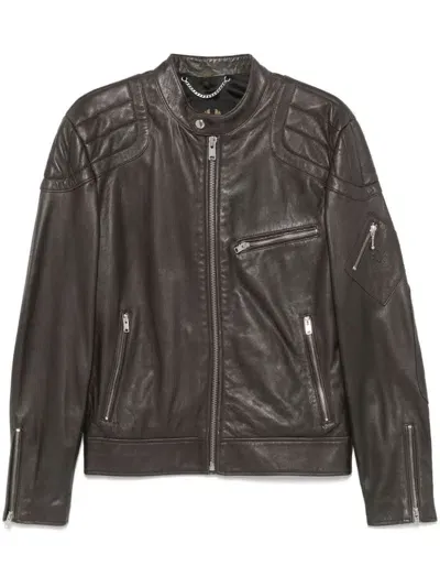 Belstaff T Racer Biker Jacket In Brown