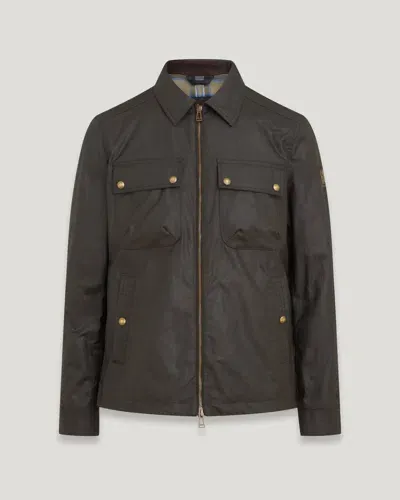 Belstaff Tour Overshirt In Faded Olive