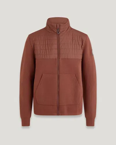 Belstaff Venture Full Zip Cardigan In Deep Copper