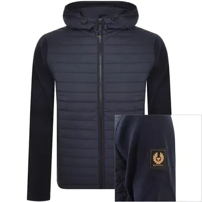 Belstaff Vert Full Zip Hooded Cardigan Navy