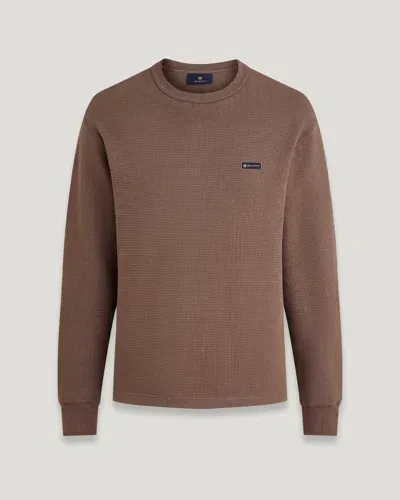 Belstaff Works Crewneck Sweatshirt In Clay Brown