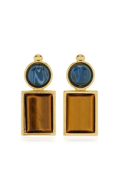 Ben-amun Exclusive 24k Gold-plated Stone Earrings In Brown