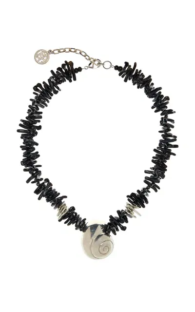 Ben-amun Exclusive Beach Silver-tone Necklace In Black