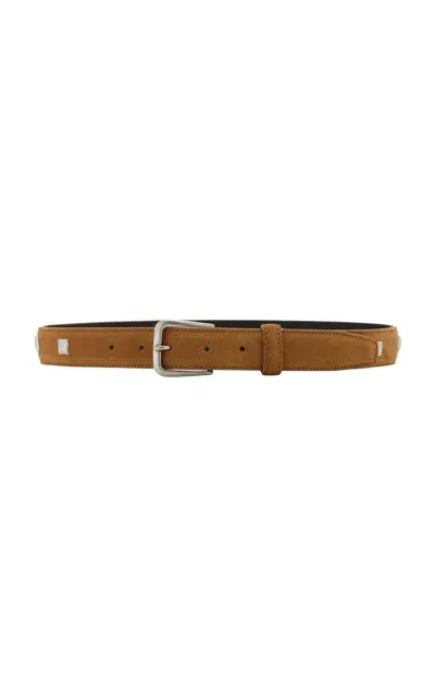 Ben-amun Studded Suede Belt In Brown