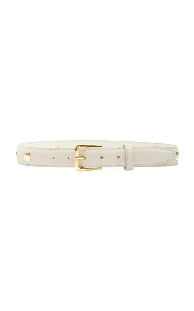 Ben-amun Studded Suede Belt In Ivory