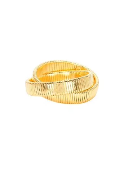 Ben-amun Twisted Cobra Bracelet In Gold