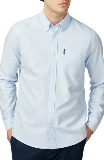 Ben Sherman Signature Organic Cotton Oxford Button-down Shirt In Sky