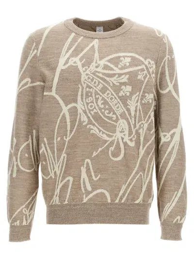 Berluti Giant Scritto Sweater In Beige