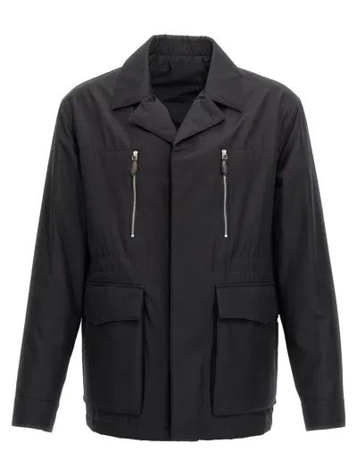 Berluti Padded Travel Jacket In Black