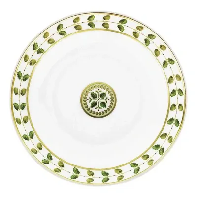 Bernardaud Constance Rim Soup Bowl In Green/gold