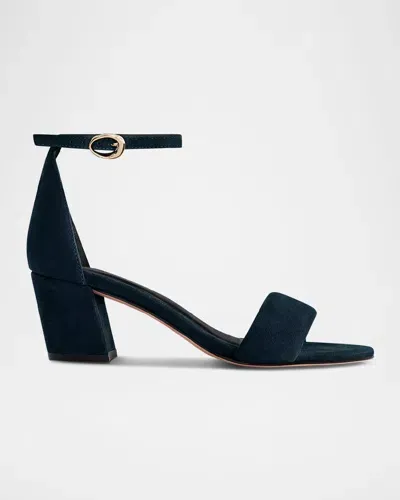 Bernardo Bowie Suede Ankle-strap Sandals In Black