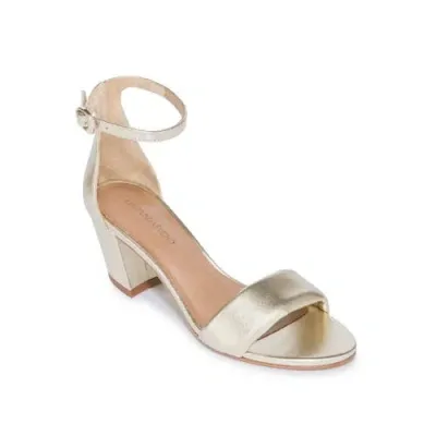 Bernardo Footwear Bowie Ankle Strap Heeled Sandal In Champagne