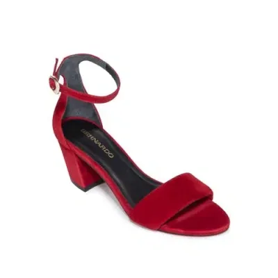 Bernardo Footwear Bowie Ankle Strap Heeled Sandal In Dark Red