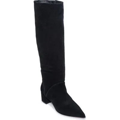 Bernardo Footwear Milano Knee-high Pointed Toe Boot In Black Suede